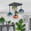 Koyoto Plafonnier, Boule lumineuse Bleu, Vert, Clair, Cuivré, 5 lumières