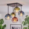 Koyoto Plafonnier, Boule lumineuse Bleu, Vert, Clair, Cuivré, 5 lumières