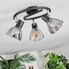 Saire Plafonnier, Spot de plafond Chrome, Noir, 3 lumières