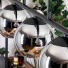 Koyoto Suspension, Boule lumineuse, Suspension Chrome, Fumé, 5 lumières