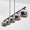 Koyoto Suspension, Boule lumineuse, Suspension Chrome, Fumé, 5 lumières