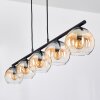 Koyoto Suspension, Boule lumineuse, Suspension Ambre, Clair, 5 lumières