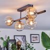 Chehalis Plafonnier, Boule lumineuse Ambre, Clair, 5 lumières