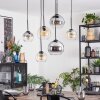 Koyoto Suspension, Boule lumineuse, Suspension Ambre, Clair, Fumé, 6 lumières