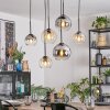 Koyoto Suspension, Boule lumineuse, Suspension Ambre, Clair, Fumé, 6 lumières