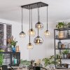 Koyoto Suspension, Boule lumineuse, Suspension Ambre, Clair, Fumé, 6 lumières