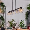 Koyoto Suspension, Boule lumineuse, Suspension Ambre, Clair, Fumé, 5 lumières