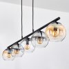 Koyoto Suspension, Boule lumineuse, Suspension Ambre, Clair, Fumé, 5 lumières