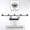 Ripoll Suspension, Boule lumineuse, Suspension Clair, Fumé, 5 lumières