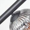 Koyoto Plafonnier, Boule lumineuse Ambre, Clair, Fumé, 8 lumières