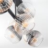 Koyoto Plafonnier, Boule lumineuse Ambre, Clair, Fumé, 8 lumières