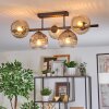 Ripoll Plafonnier, Boule lumineuse Ambre, Clair, Fumé, 5 lumières