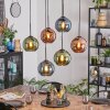 Koyoto Suspension, Boule lumineuse, Suspension Bleu, Vert, Cuivré, 6 lumières