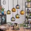 Koyoto Suspension, Boule lumineuse, Suspension Bleu, Or, Vert, 6 lumières