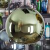 Koyoto Suspension, Boule lumineuse, Suspension Bleu, Or, Vert, 6 lumières