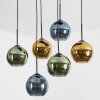 Koyoto Suspension, Boule lumineuse, Suspension Bleu, Or, Vert, 6 lumières