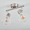 Saire Plafonnier, Spot de plafond Chrome, Nickel mat, 2 lumières