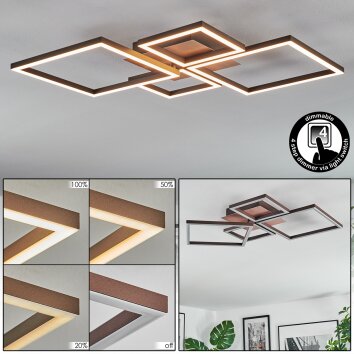 Brina Plafonnier LED Brun, 1 lumière