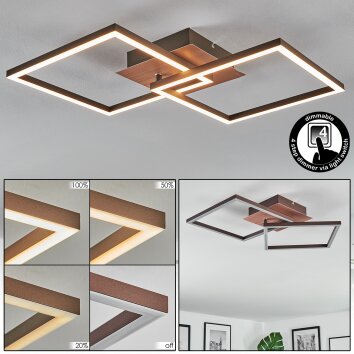 Brina Plafonnier LED Brun, 1 lumière