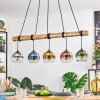 Koyoto Suspension, Boule lumineuse, Suspension Écru, Noir, 5 lumières