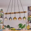 Koyoto Suspension, Boule lumineuse, Suspension Écru, Noir, 5 lumières