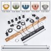 Koyoto Suspension, Boule lumineuse, Suspension Écru, Noir, 5 lumières