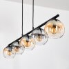 Koyoto Suspension, Boule lumineuse, Suspension Ambre, Clair, Fumé, 5 lumières