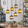 Koyoto Suspension, Boule lumineuse, Suspension Bleu, Or, Vert, 6 lumières