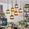 Koyoto Suspension, Boule lumineuse, Suspension Bleu, Or, Vert, Cuivré, 6 lumières