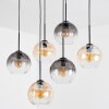 Koyoto Suspension, Boule lumineuse, Suspension Ambre, Clair, Fumé, 6 lumières