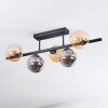 Chehalis Plafonnier, Boule lumineuse Ambre, Fumé, 5 lumières