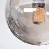 Chehalis Plafonnier, Boule lumineuse Ambre, Fumé, 5 lumières