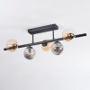 Chehalis Plafonnier, Boule lumineuse Ambre, Fumé, 5 lumières