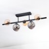 Chehalis Plafonnier, Boule lumineuse Ambre, Fumé, 5 lumières