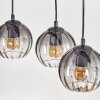 Koyoto Suspension, Boule lumineuse, Suspension Écru, Noir, 5 lumières