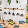 Koyoto Suspension, Boule lumineuse, Suspension Écru, Noir, 5 lumières
