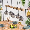 Koyoto Suspension, Boule lumineuse, Suspension Écru, Noir, 5 lumières