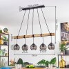 Koyoto Suspension, Boule lumineuse, Suspension Écru, Noir, 5 lumières