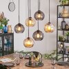 Koyoto Suspension, Boule lumineuse, Suspension Ambre, Fumé, 6 lumières