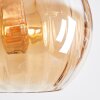 Koyoto Suspension, Boule lumineuse, Suspension Ambre, Fumé, 6 lumières