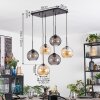 Koyoto Suspension, Boule lumineuse, Suspension Ambre, Fumé, 6 lumières