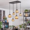 Koyoto Suspension, Boule lumineuse, Suspension Ambre, 6 lumières