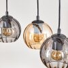Koyoto Suspension, Boule lumineuse, Suspension Écru, Noir, 5 lumières