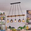 Koyoto Suspension, Boule lumineuse, Suspension Écru, Noir, 5 lumières