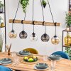 Koyoto Suspension, Boule lumineuse, Suspension Écru, Noir, 5 lumières