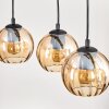 Koyoto Suspension, Boule lumineuse, Suspension Écru, Noir, 5 lumières