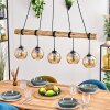 Koyoto Suspension, Boule lumineuse, Suspension Écru, Noir, 5 lumières