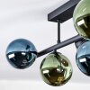 Chehalis Plafonnier, Boule lumineuse Bleu, Vert, Cuivré, 5 lumières