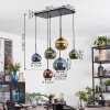 Koyoto Suspension, Boule lumineuse, Suspension Bleu, Or, Vert, Cuivré, 6 lumières