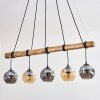 Ripoll Suspension, Boule lumineuse, Suspension Écru, Noir, 5 lumières